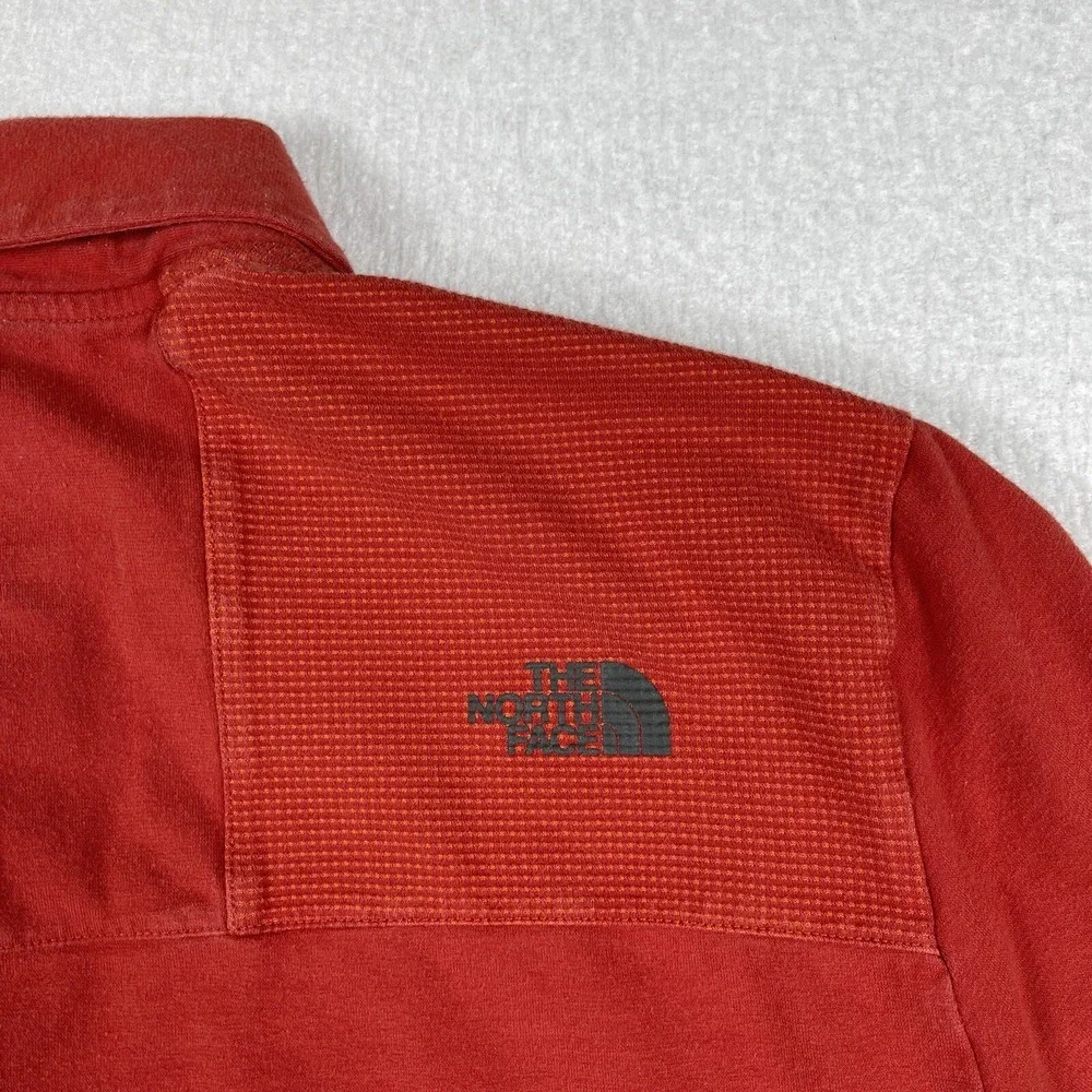 The North Face Polo Shirt‎ Mens Large Red Orange Outdoors Hiking Golf Casual